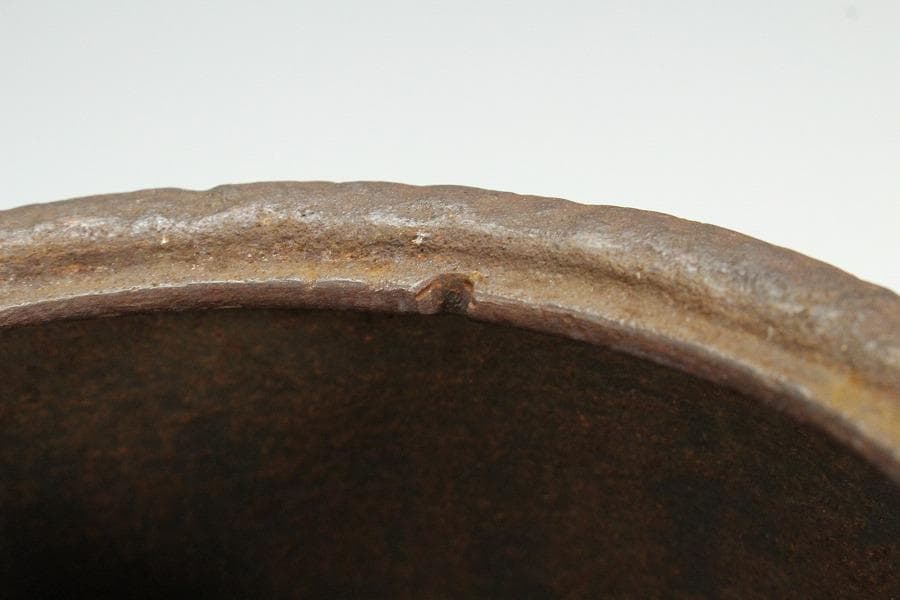 茶道具 竹林七賢人紋 筒釜 時代物(K-A653)