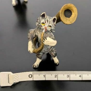 ヴィエナブロンズ コールドペイント 擬人化した猫の音楽隊
