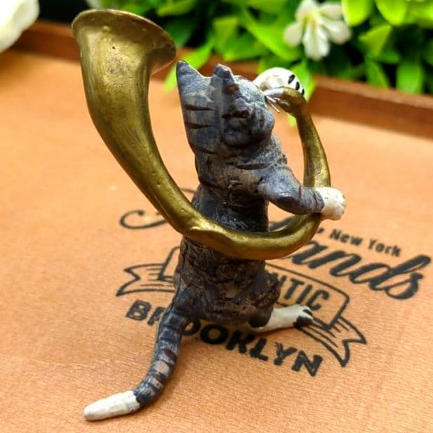 ヴィエナブロンズ コールドペイント 擬人化した猫の音楽隊