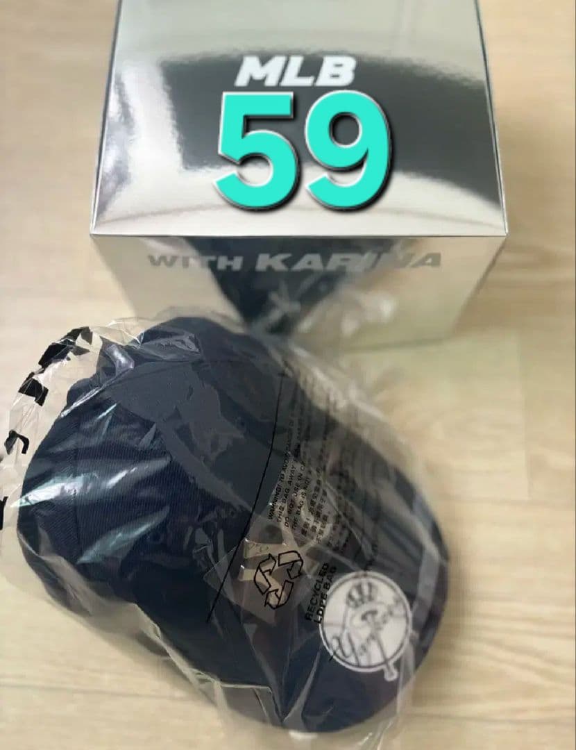 韓国　AESPA　カリナ　MLB　ボールキャップ　帽子