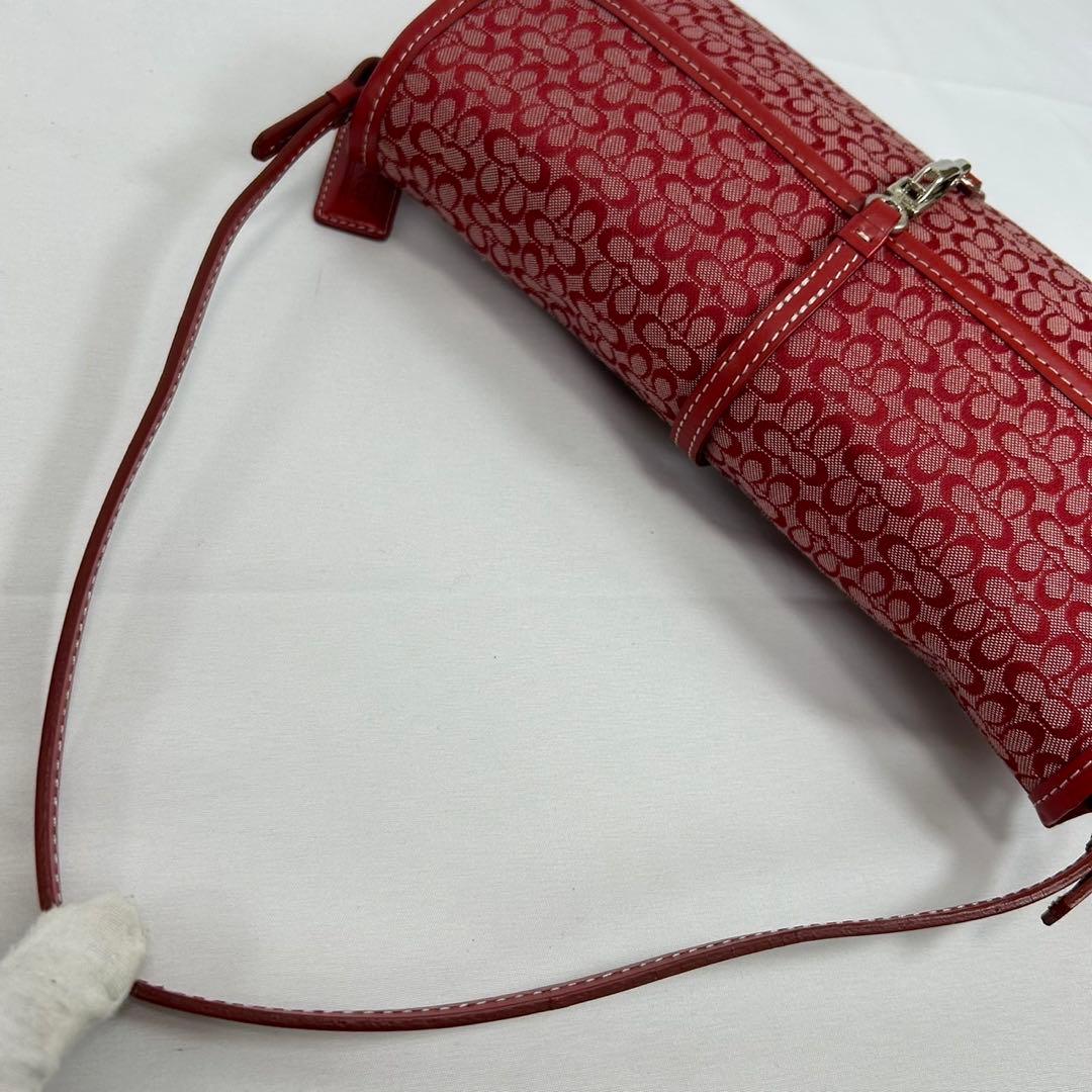 【極美品】コーチ 6348 ソーホー ワンハンドバッグ レザー キャンバス 赤