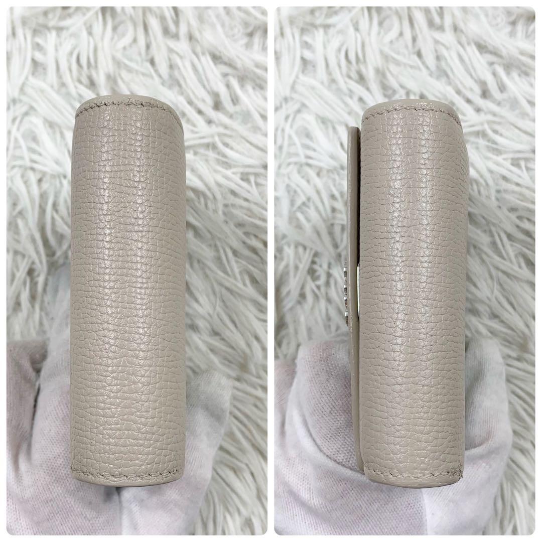 【✨極美品 現行✨】ロエベ アナグラム コンパクトフラップウォレット ベージュ