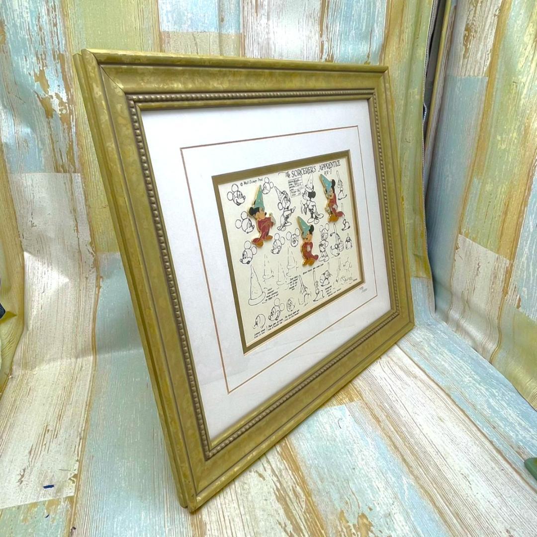 限定品★ミッキーマウス 魔法使いの弟子 ファンタジア モデルシート 絵画 額縁