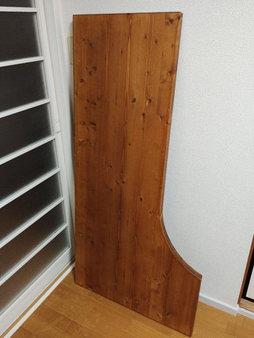 LOWYA ロウヤ L字デスク 天然木 スチール脚 引取限定