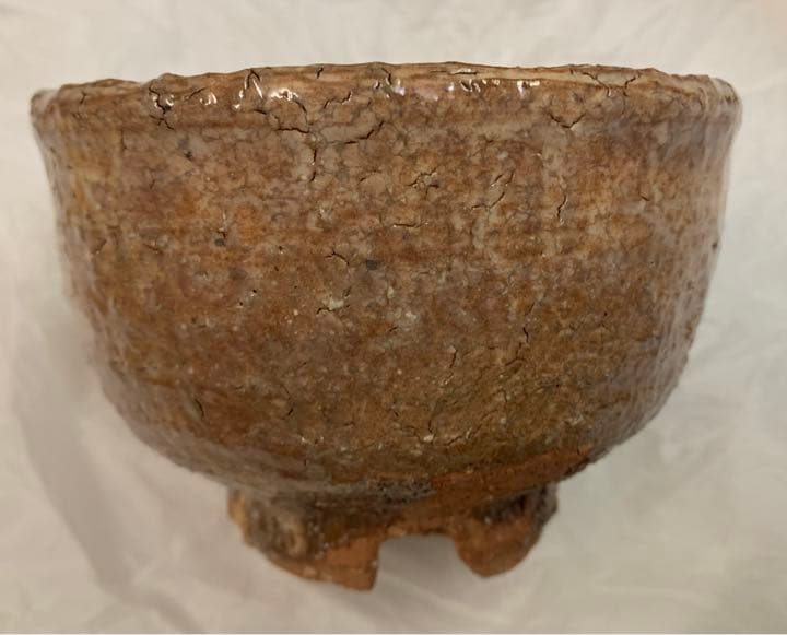 人間国宝　十一代三輪休雪(壽雪) 萩茶碗　共箱