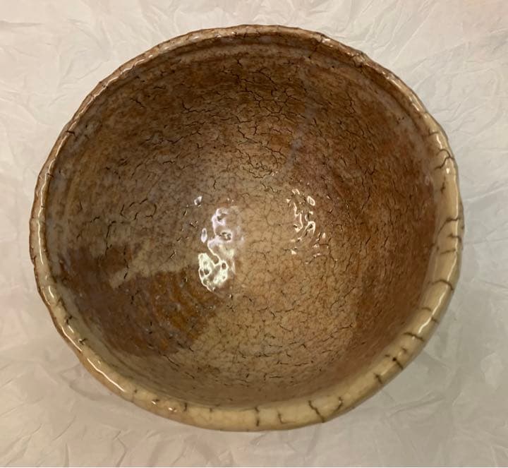 人間国宝　十一代三輪休雪(壽雪) 萩茶碗　共箱