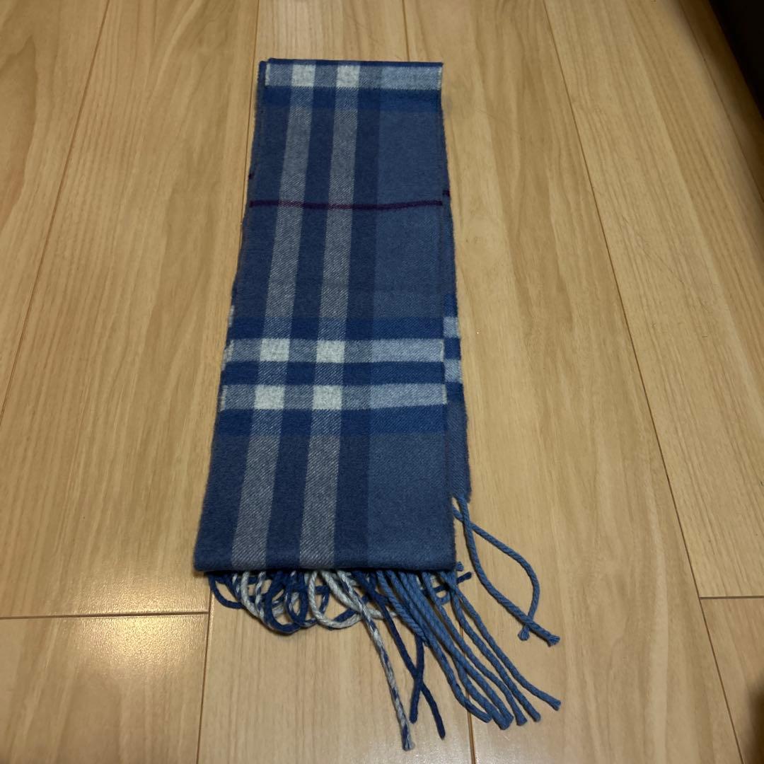 BURBERRY ナローマフラー　カシミア100%