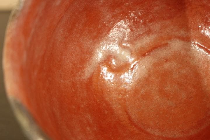 茶道具　楽吉左衛門　十三代目　惺入　赤茶碗／楽　覚入　極め　共箱・仕覆付き