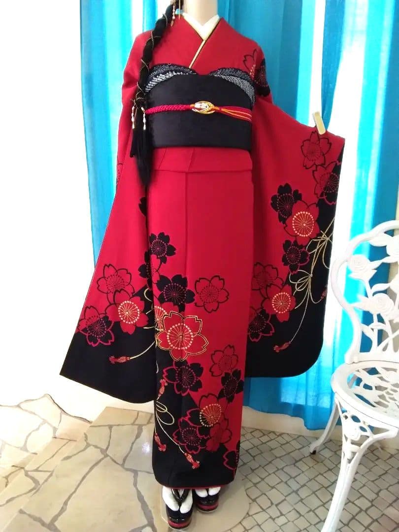 振袖フルセット、京都きもの友禅振袖、重ね衿帯揚げ帯締め、袋帯、襦袢、ガード加工