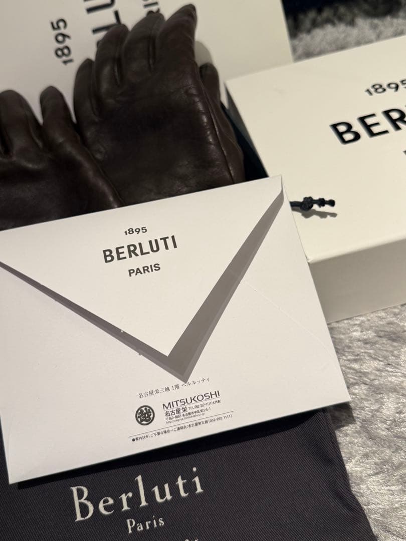 【美品】●BERLUTI ベルルッティ手袋　正規品 メンズ