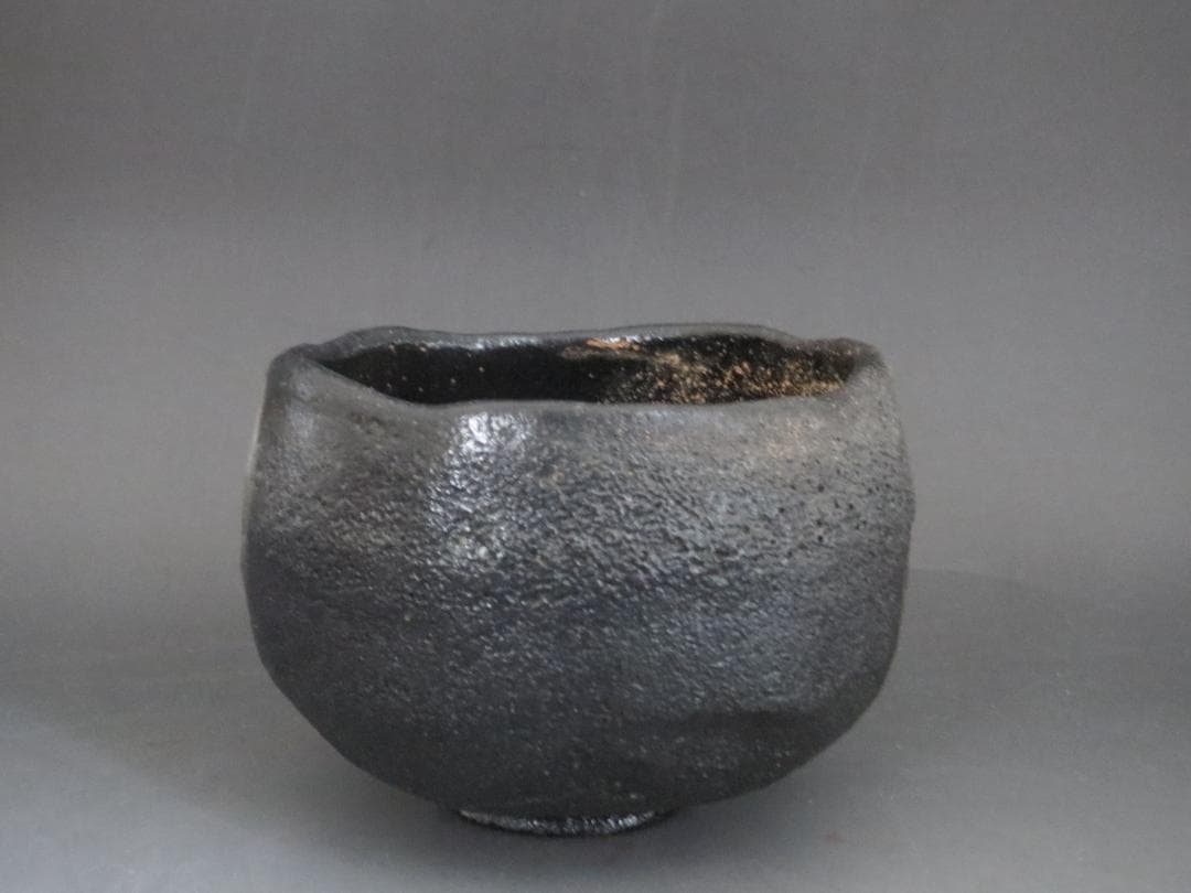 佐々木昭楽　光悦写　黒茶碗　茶道具　茶碗