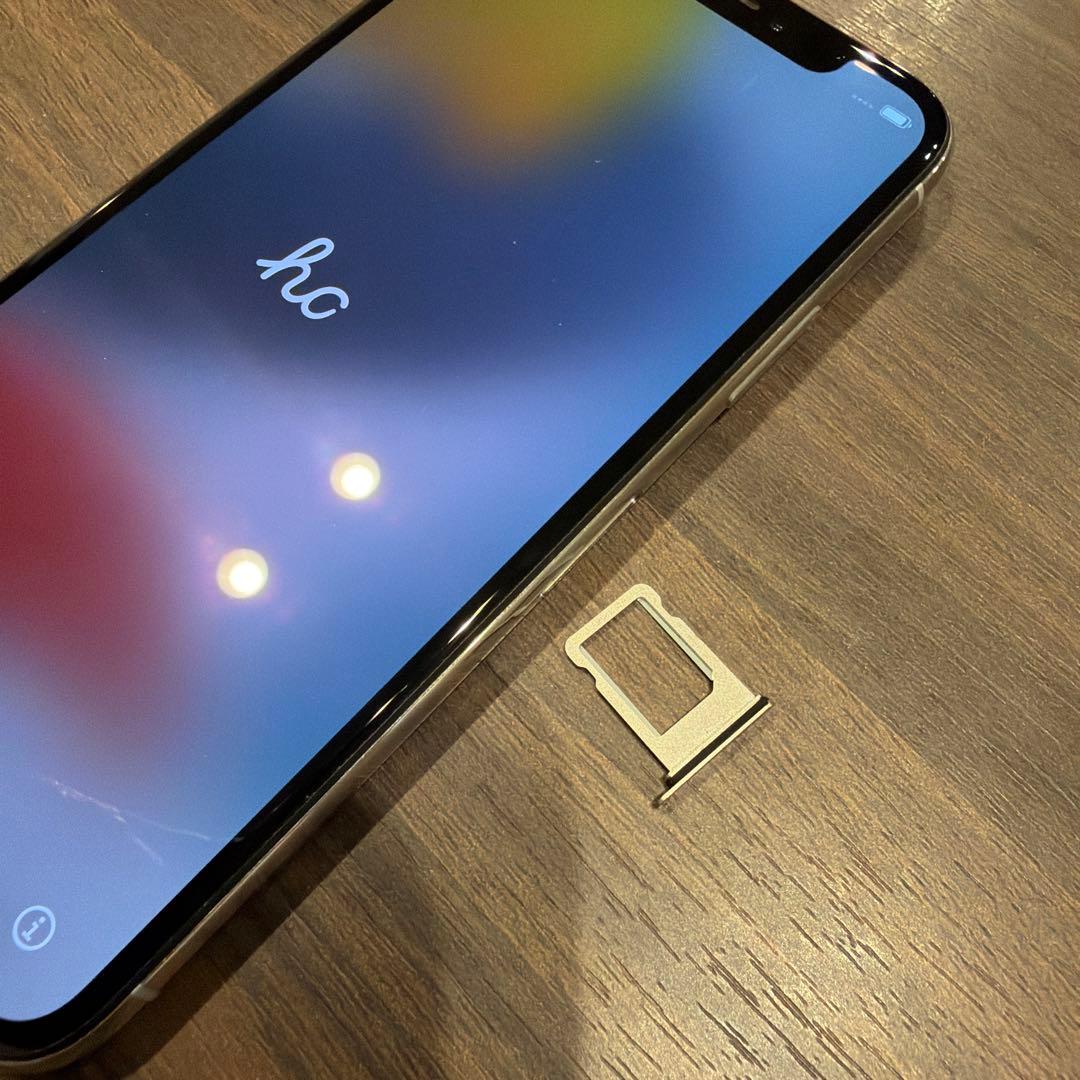 【美品】iPhoneX Silver 64GB バッテリー最大容量93%