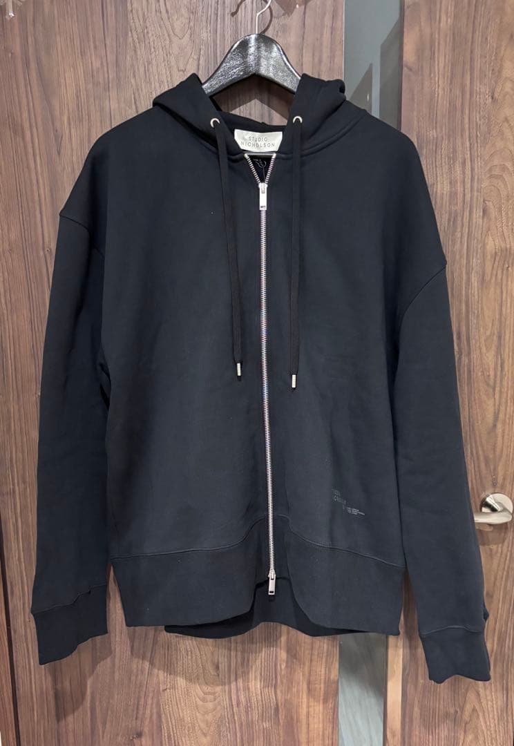 STUDIO NICHOLSON／ダークネイビー ジップアップパーカー Sサイズ