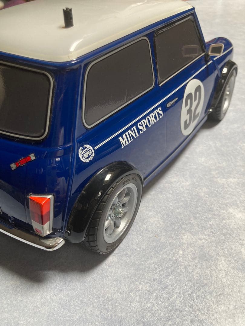 【タミヤRCカー】1/10ローバーミニクーパークーパー未走行品•メカ、プロポ付き