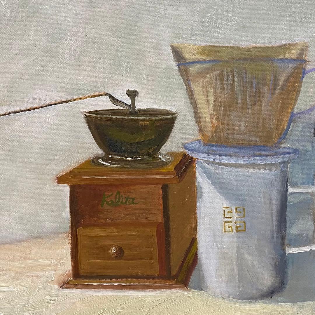 coffee 油彩画 P8