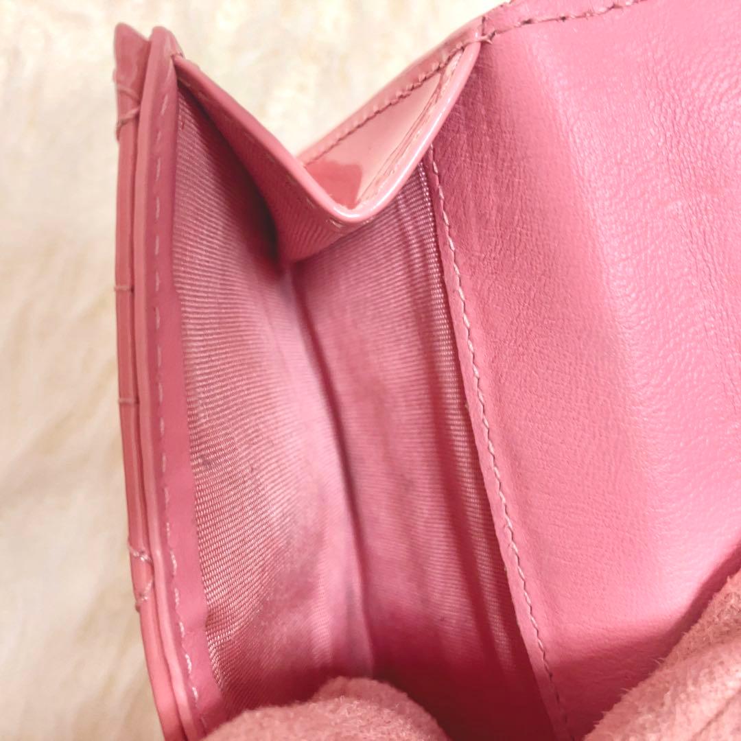 日本限定Dior ディオール Lady Dior Lotus 三つ折り財布ピンク