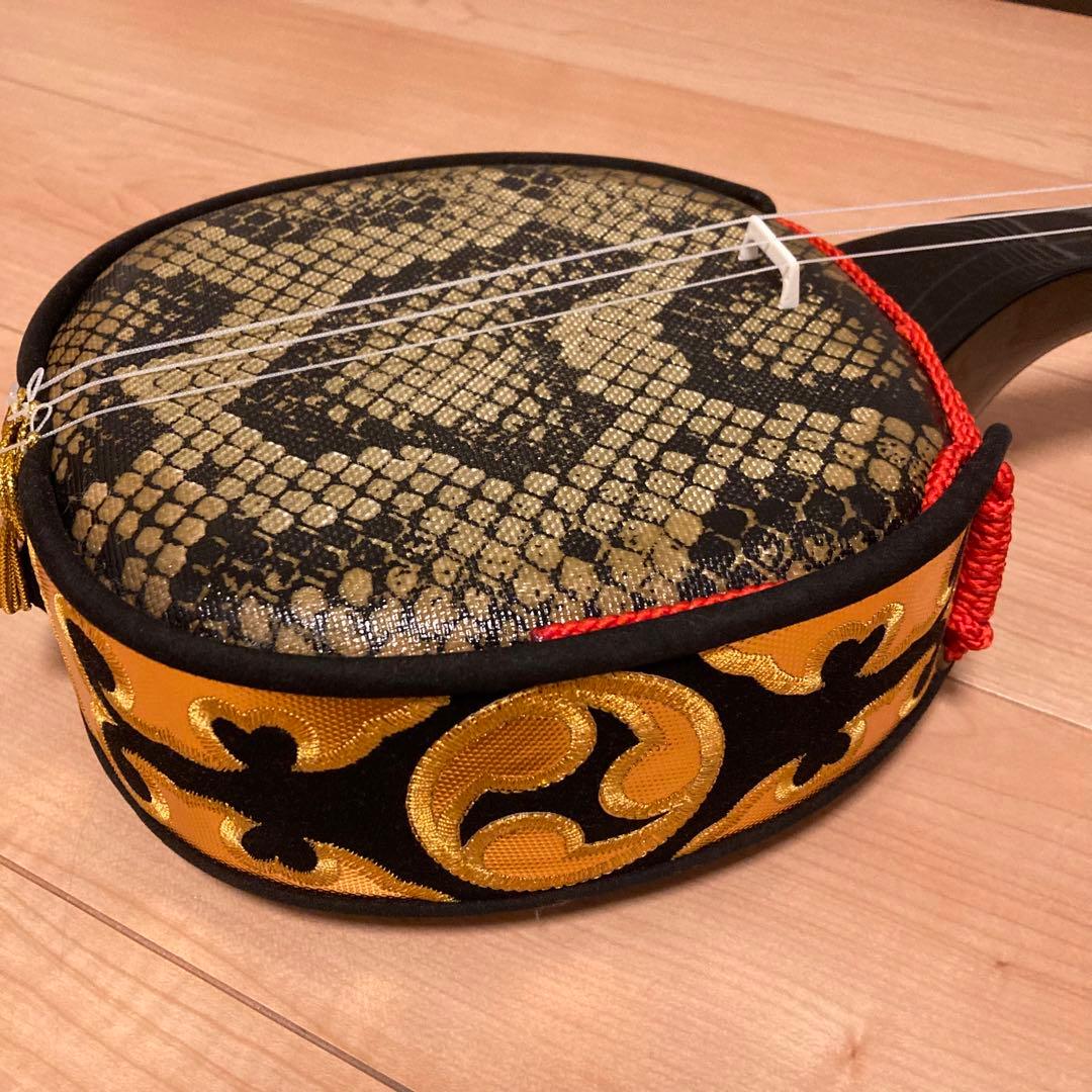 沖縄三線 人工皮 合皮 初心者おすすめ 沖縄 三線 民謡 和楽器 本体のみ