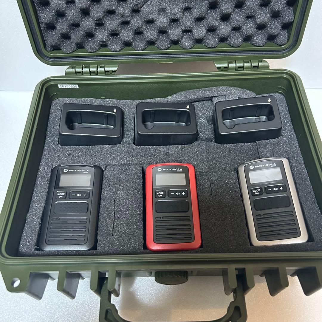 【通電確認済】 MOTOROLA MS50 トランシーバー 3個セット ケース付