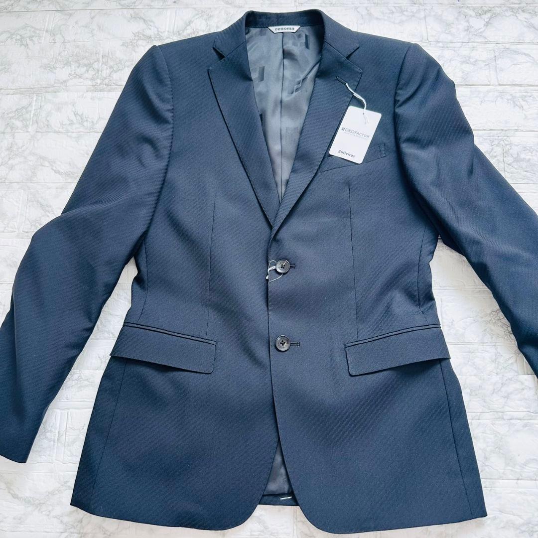【新品・未使用】　renoma スーツ　セットアップ　スリーピース　Sサイズ　黒