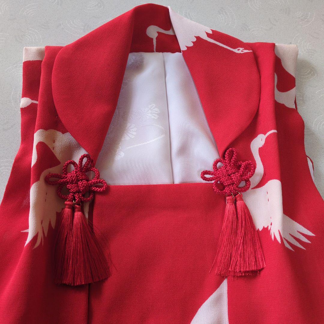 七五三３歳正絹手縫いの被布（中綿無し）アンティーク