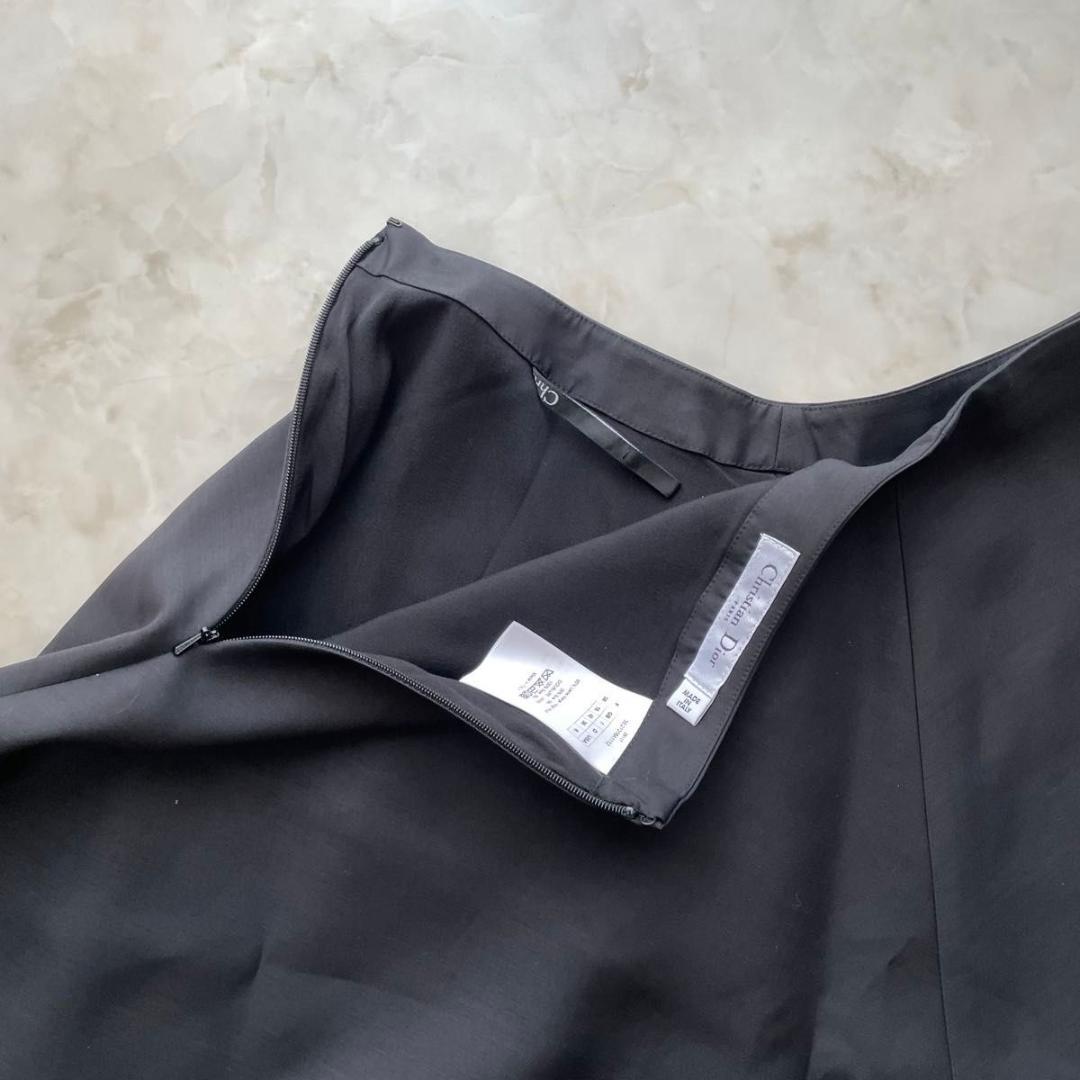 極美品 Christian Dior ウール シルク　フレアスカート　38 M