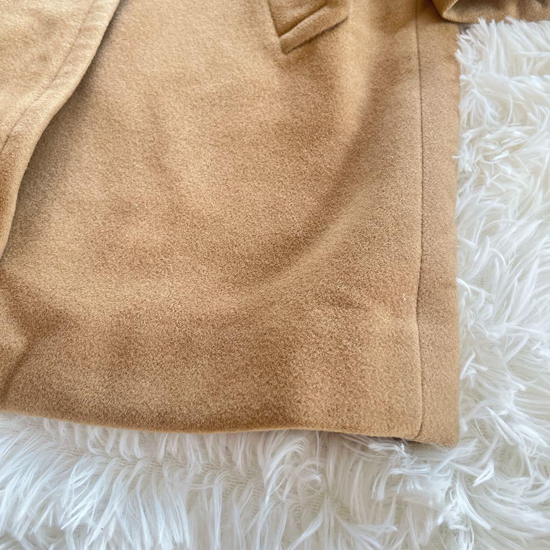 美品　バーバリー　カシミヤコート　ダブル　チェスターコート　キャメル