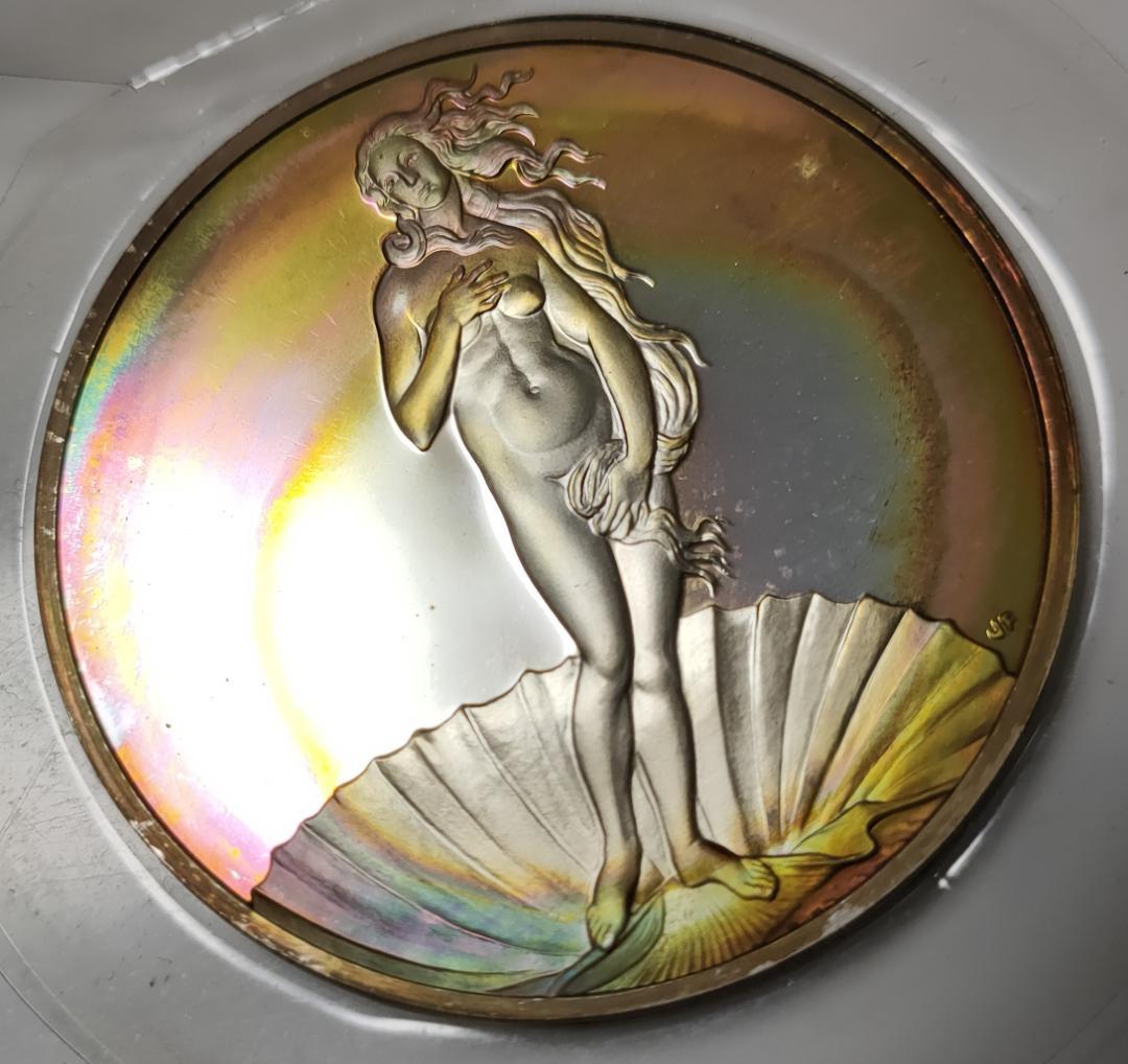Franklin Mint フランスの 銀貨 Venus Botticelli