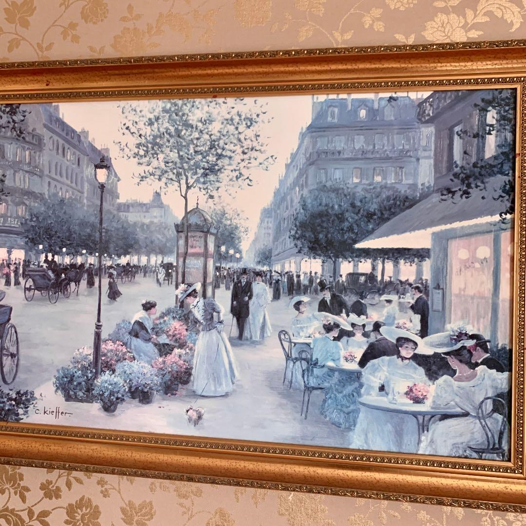 イタリアDemain 絵画 c.kieffer \"AN EVENING OUT\"