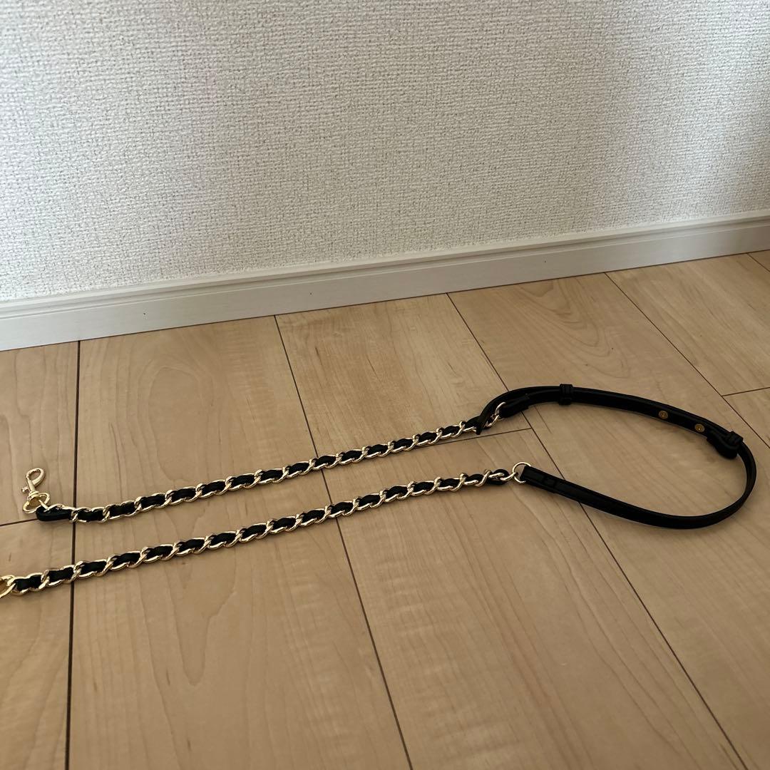 m FURFUR ブラック キルティング ショルダーバッグ