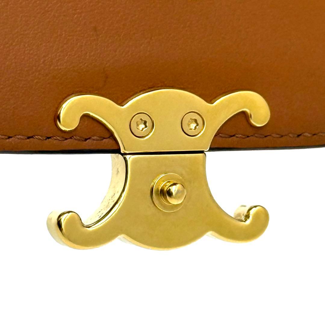 使用わずか❣️ セリーヌ トリオンフ コンパクト ブラウン 財布 P33