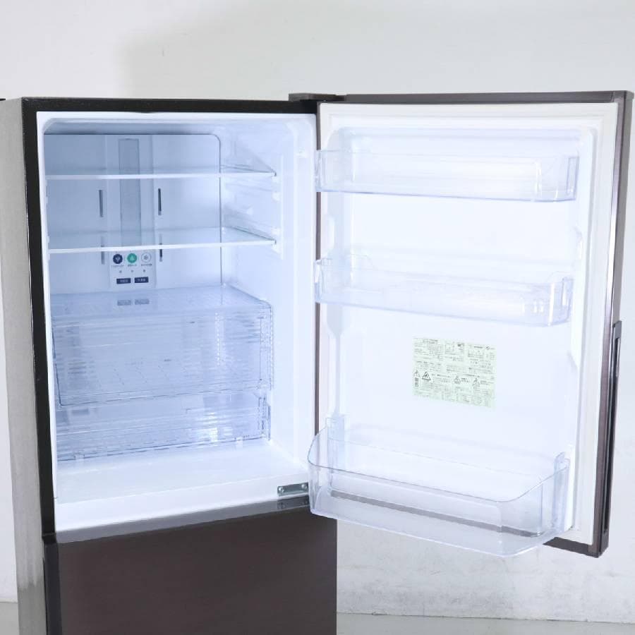 シャープ 280L 2ドア プラズマクラスター 冷蔵庫 SJ-PD28E-T