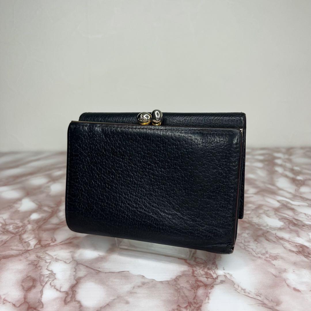 【極美品】Vivienne Westwood ガマ口三つ折り財布 ブラック40