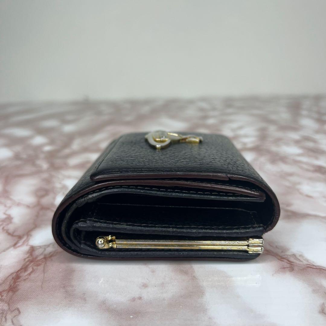 【極美品】Vivienne Westwood ガマ口三つ折り財布 ブラック40