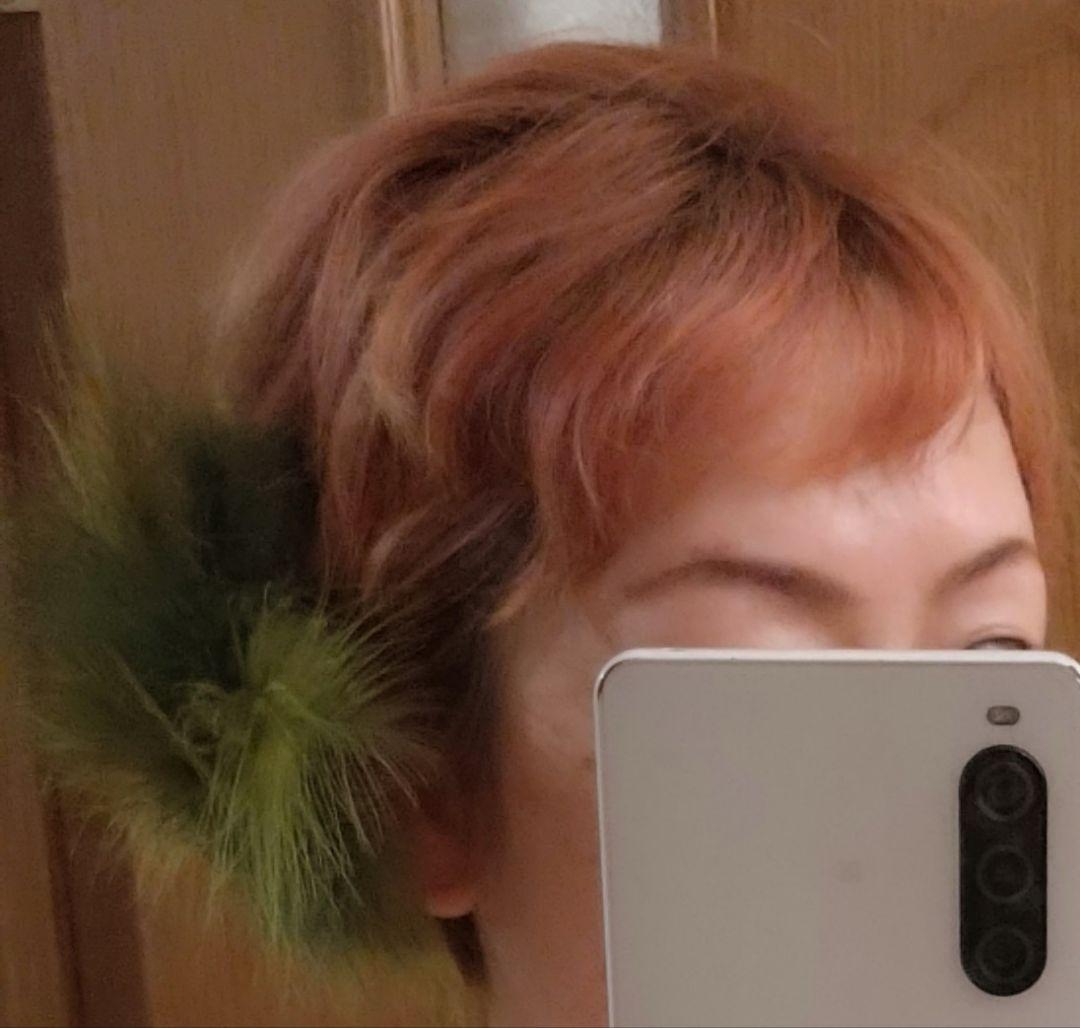 【新品/未使用】ヘッドドレス　ヘッドピース　カチューシャ　紫陽花　羽根飾り