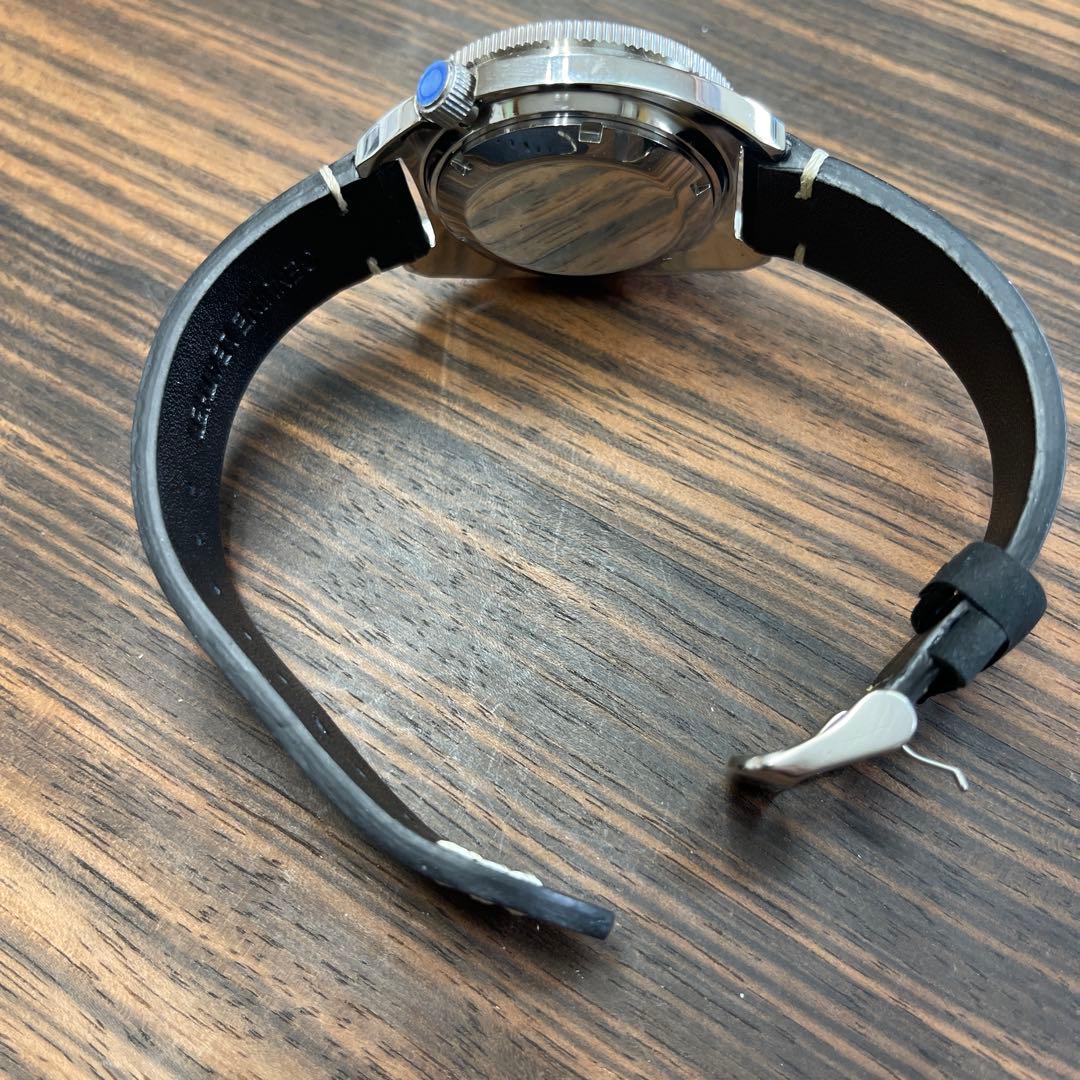 ノーロゴ自動巻　オマージュダイバー200m NH35Aレザーブレス