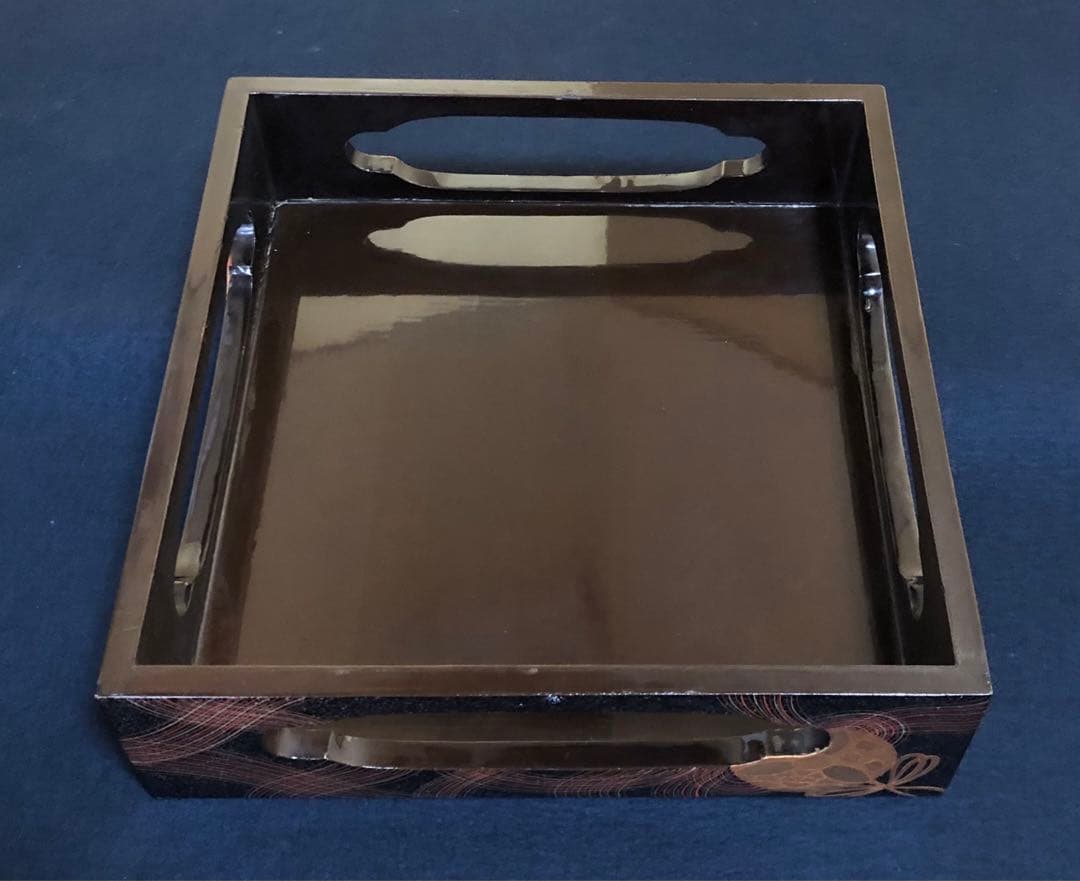 割引❗️《R》時代 黒内朱 梨地 蒔絵 五段重 替蓋 重台付 木箱251127お1