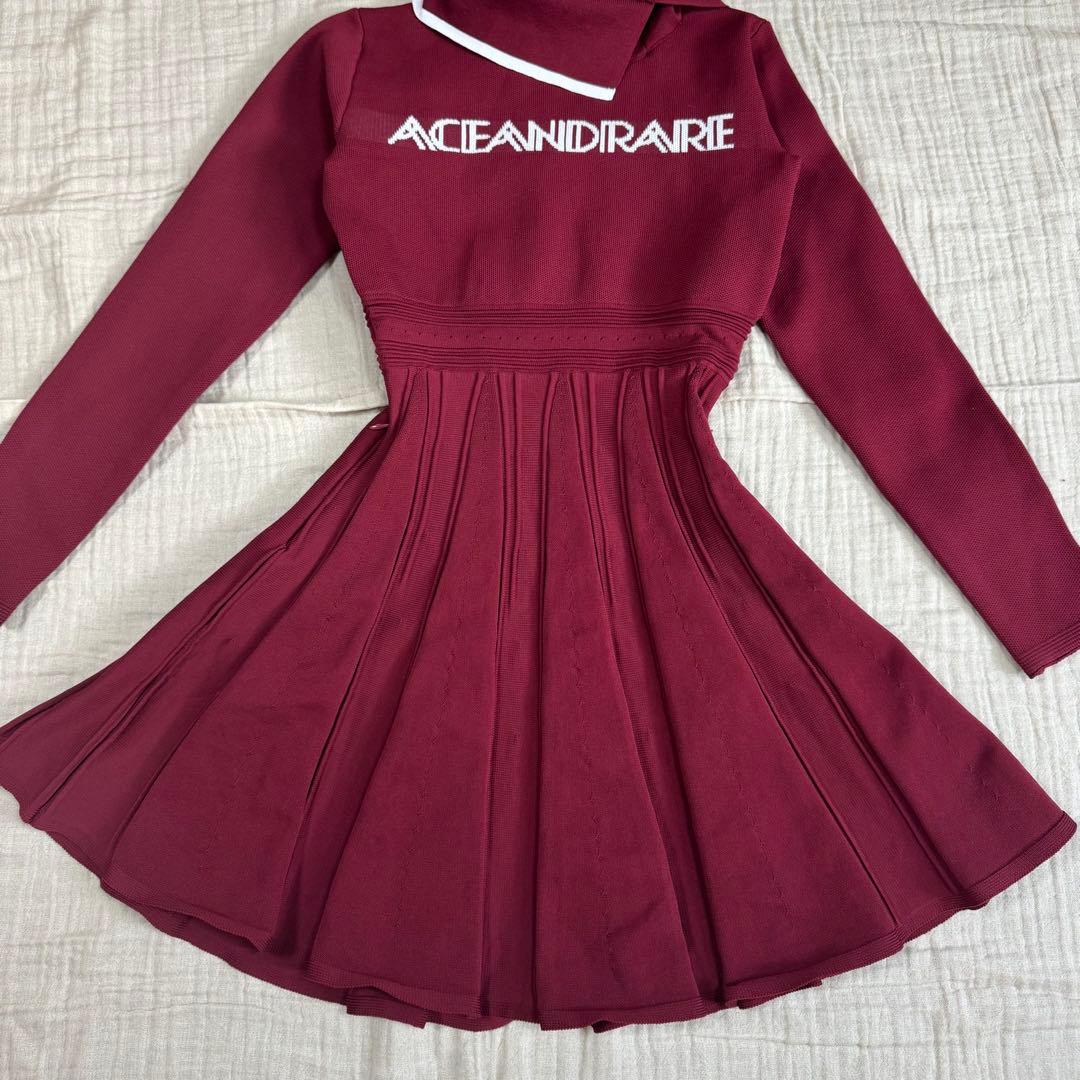 極美品　ACESANDRARE エースアンドレア　プリーツスカート ワンピース