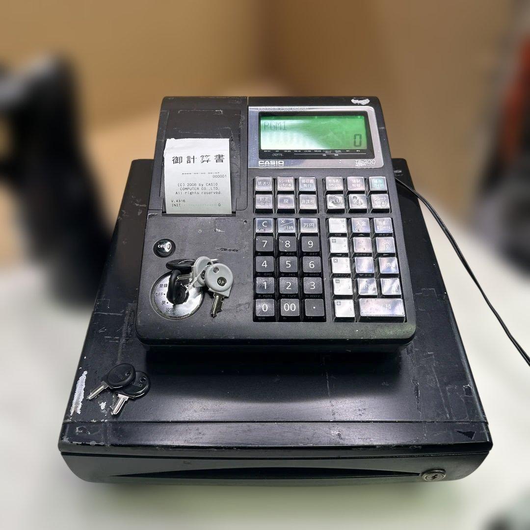 6816 【動作確認・初期化済み】 CASIO TE-300 電子レジスター