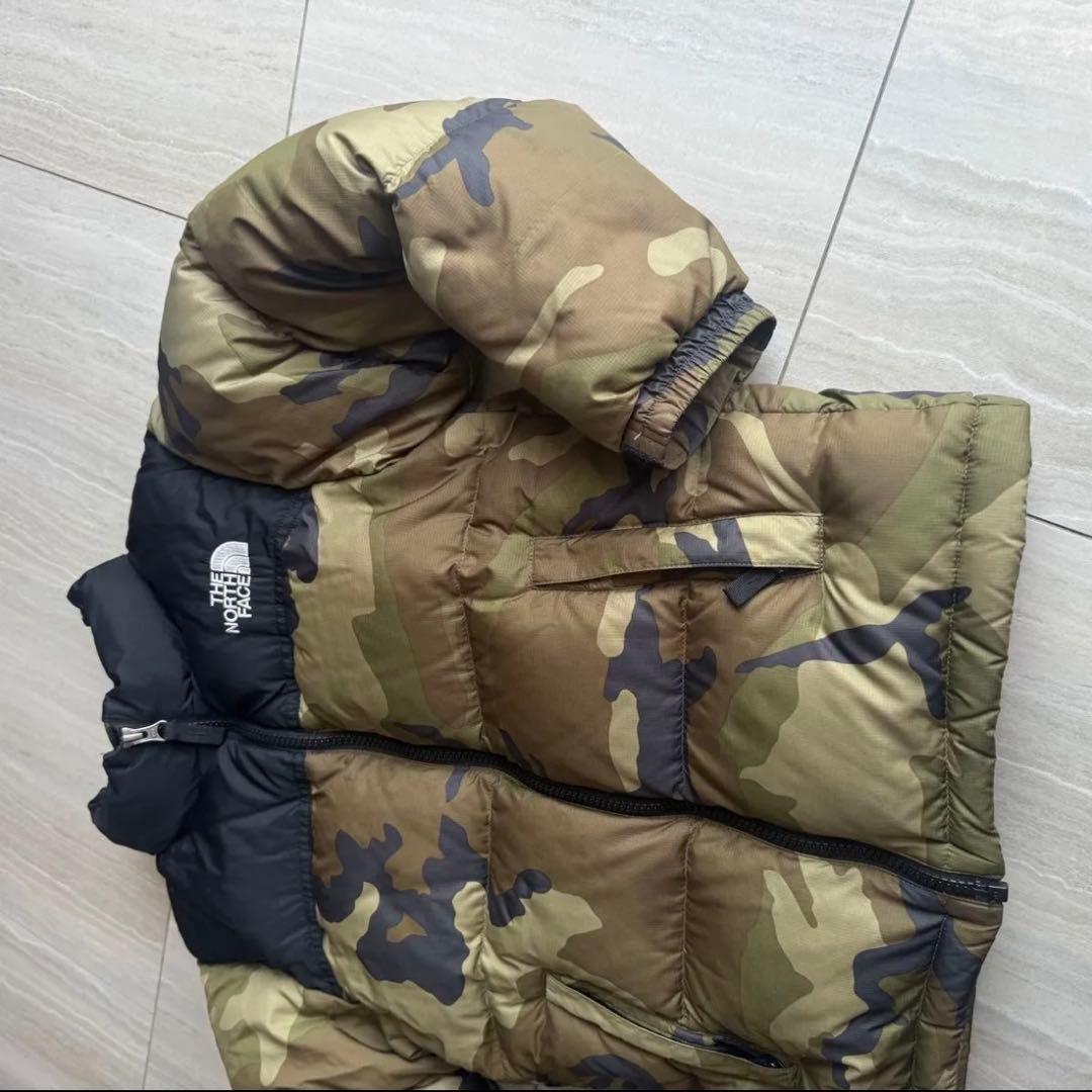 ノースフェイス ヌプシ ダウン カモフラ 迷彩 130cm