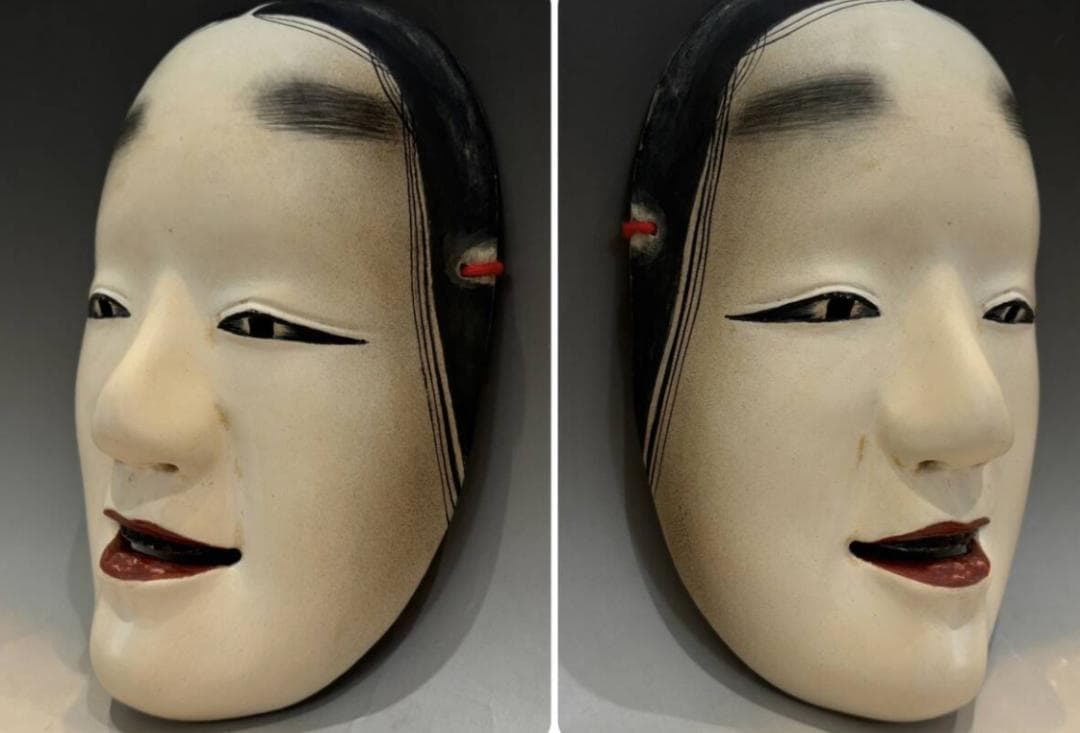 本格木彫 能面「若女」