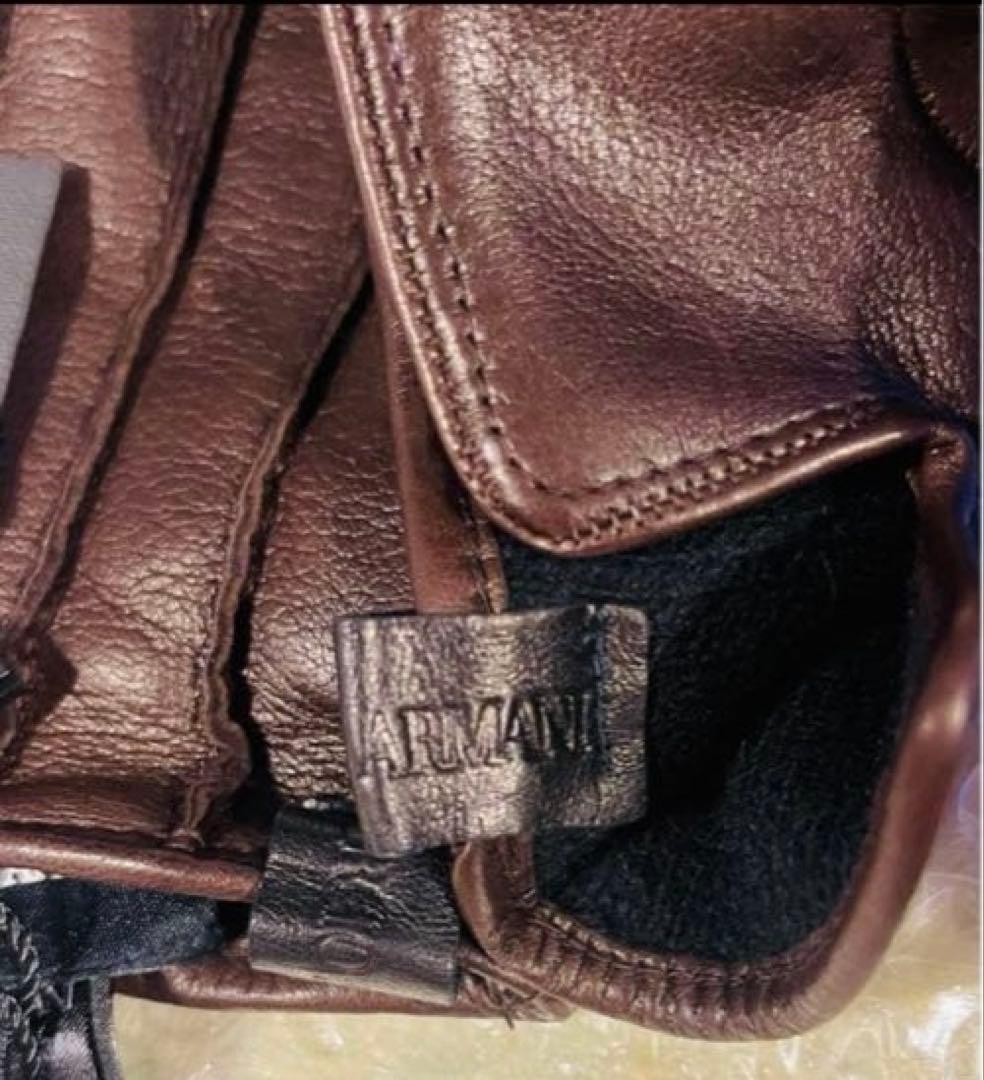 ジョルジオ　アルマーニ　手袋　ラムレザー　カシミア100% タグ付き　新品未使用