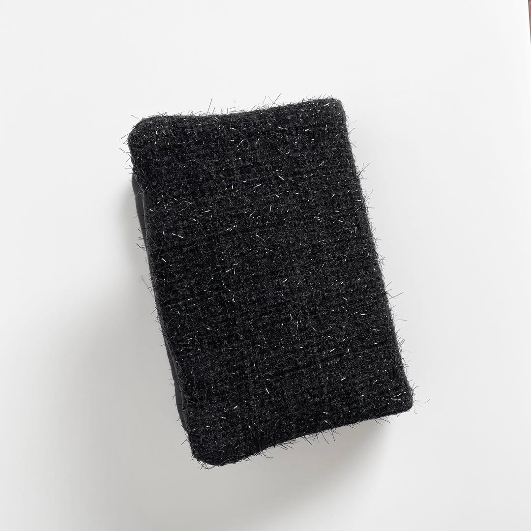 早い者勝ち　韓国　バインダー　カバー　貯金　現金管理　ツイード　ブラック