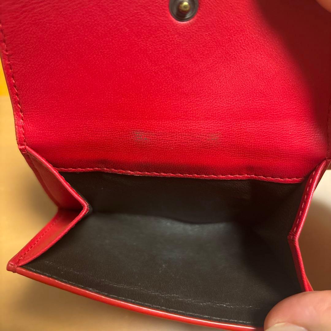 ボッデガヴェネタ 二つ折り財布　赤