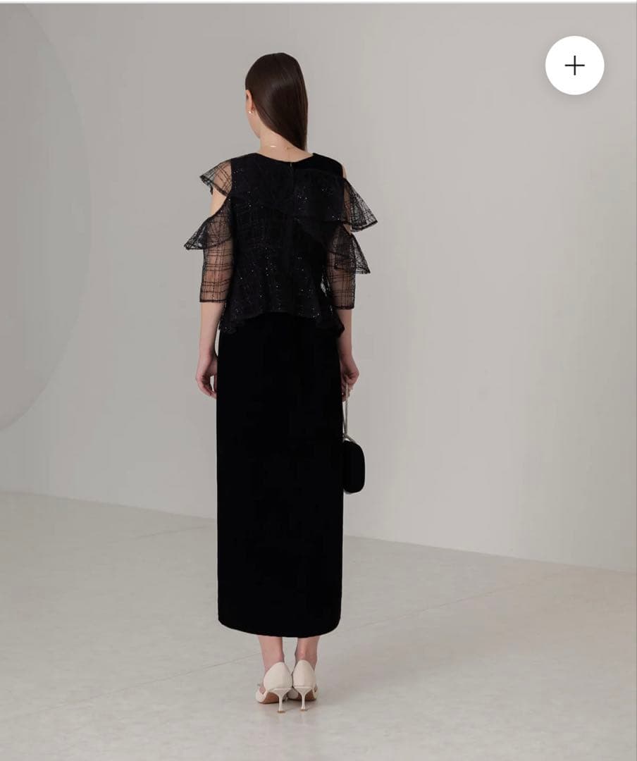 【本日発送】新品未使用タグ・カバー付き　LEJA ベロアワンピースドレス