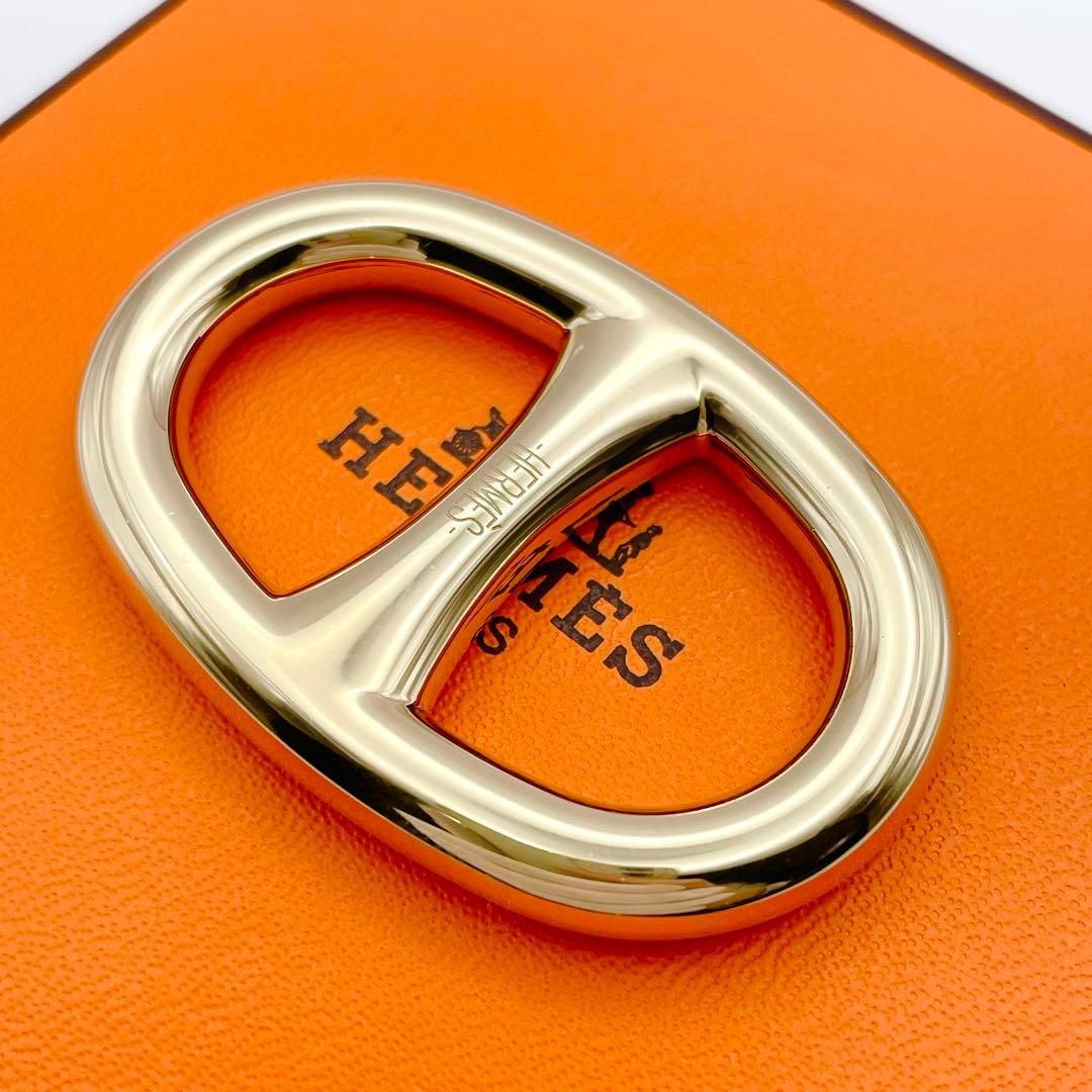 HERMES シェーヌダンクル　スカーフリング　ゴールド　エルメス