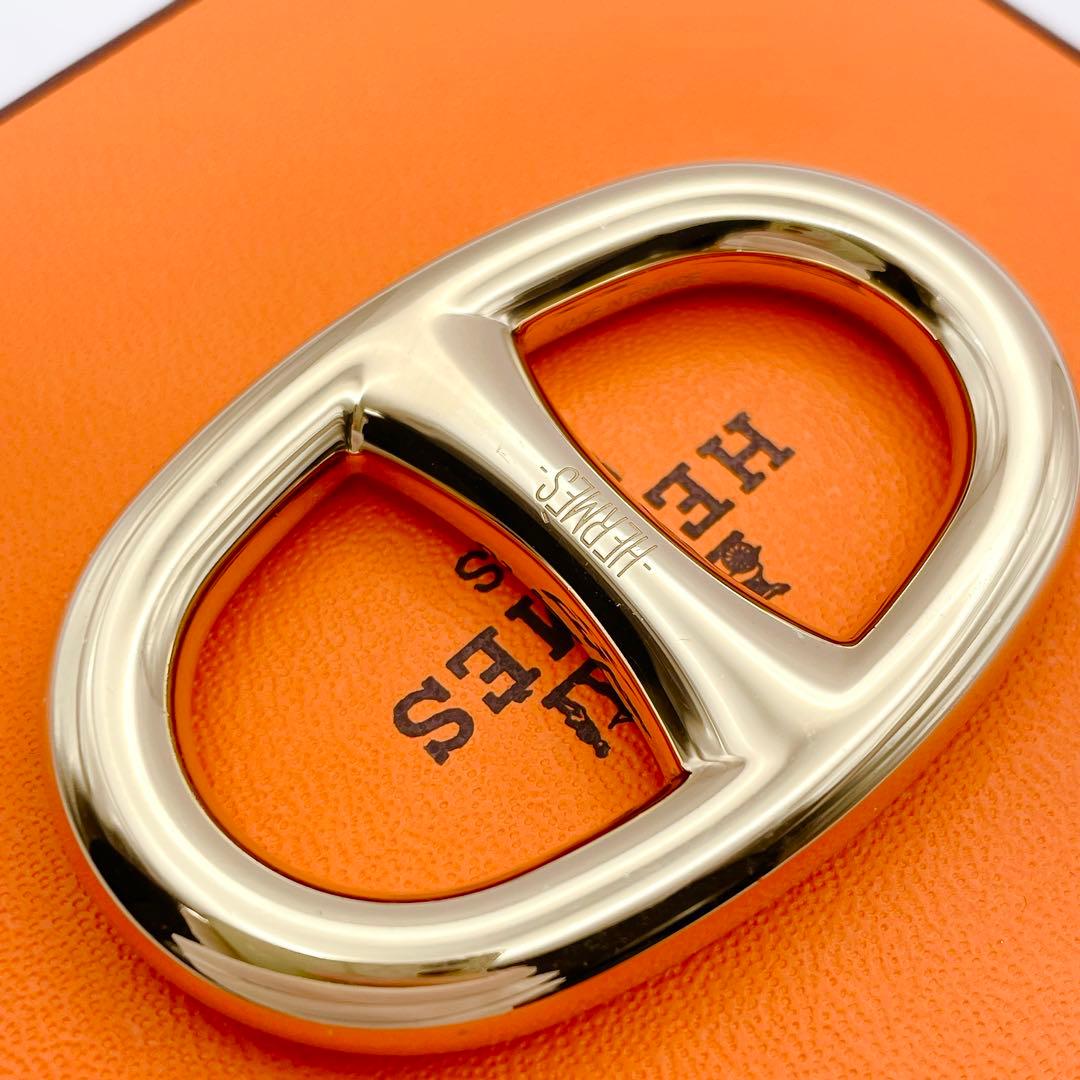 HERMES シェーヌダンクル　スカーフリング　ゴールド　エルメス