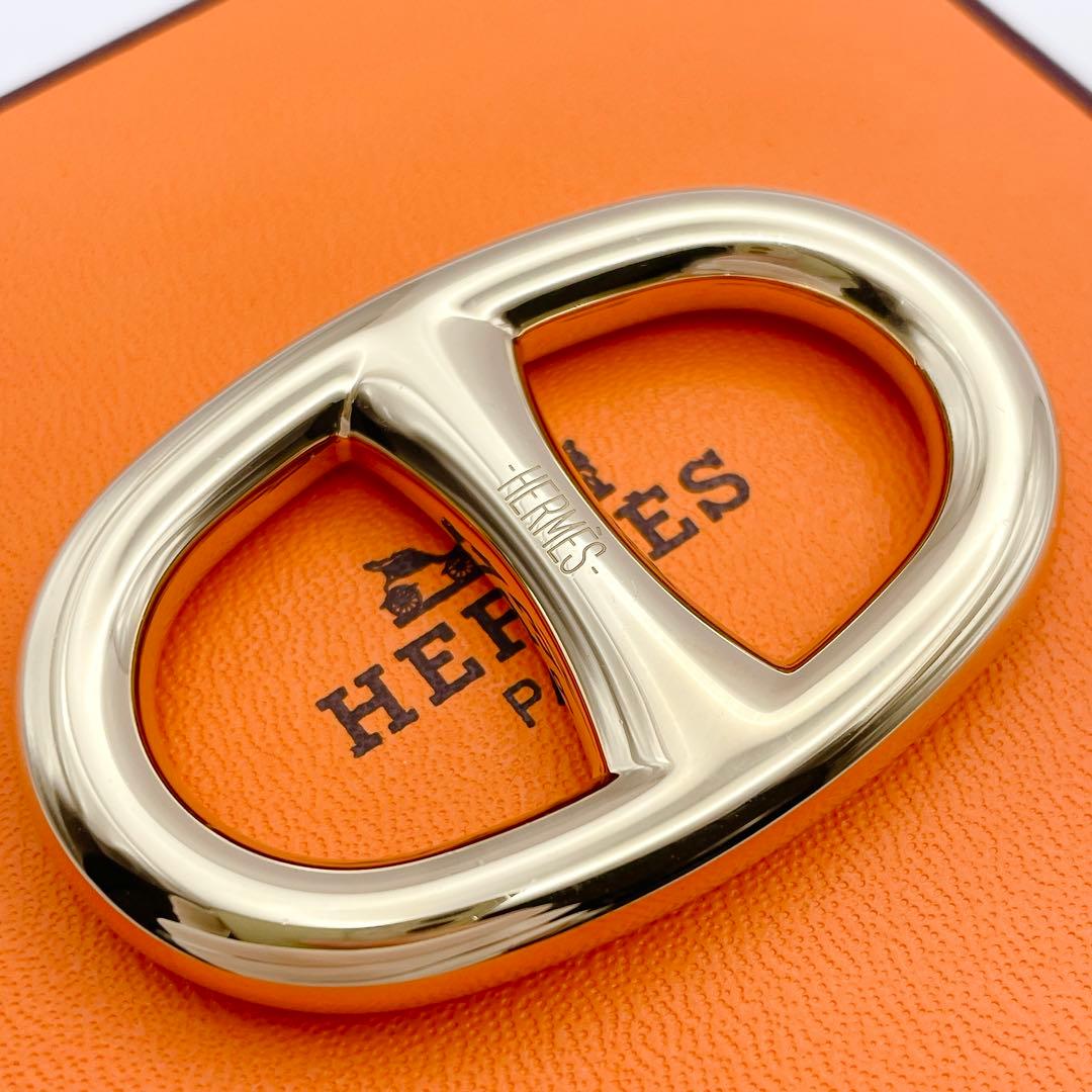 HERMES シェーヌダンクル　スカーフリング　ゴールド　エルメス