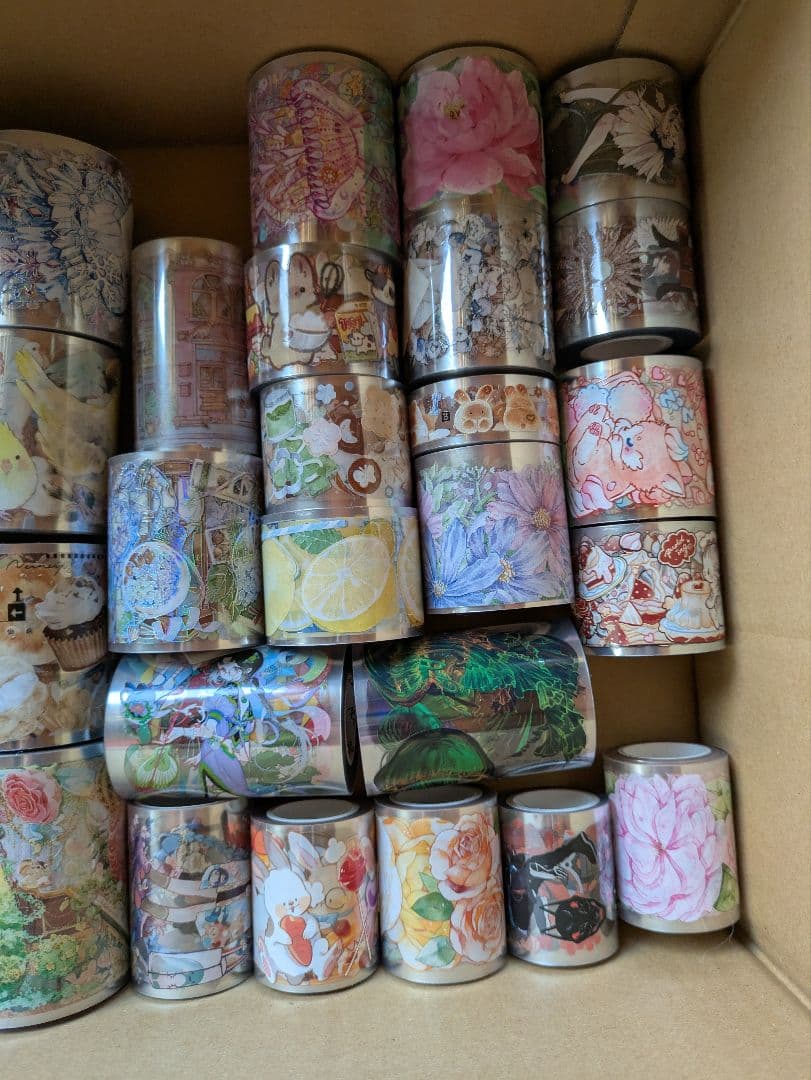 海外マステ　大量　まとめ売り　新品　中古品　PET　和紙　72点