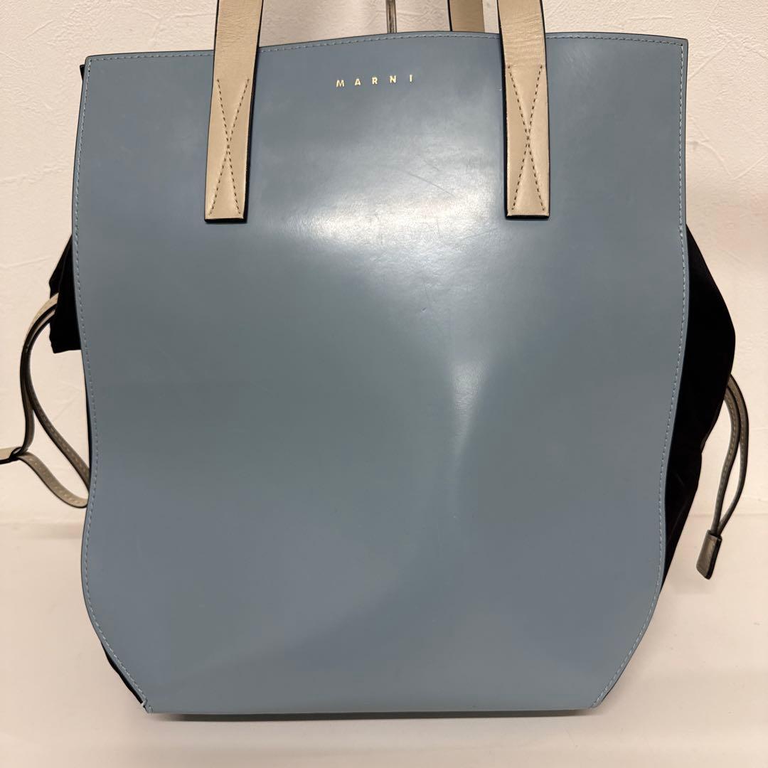 MARNI ライトブルー ブラック ショルダーバッグ