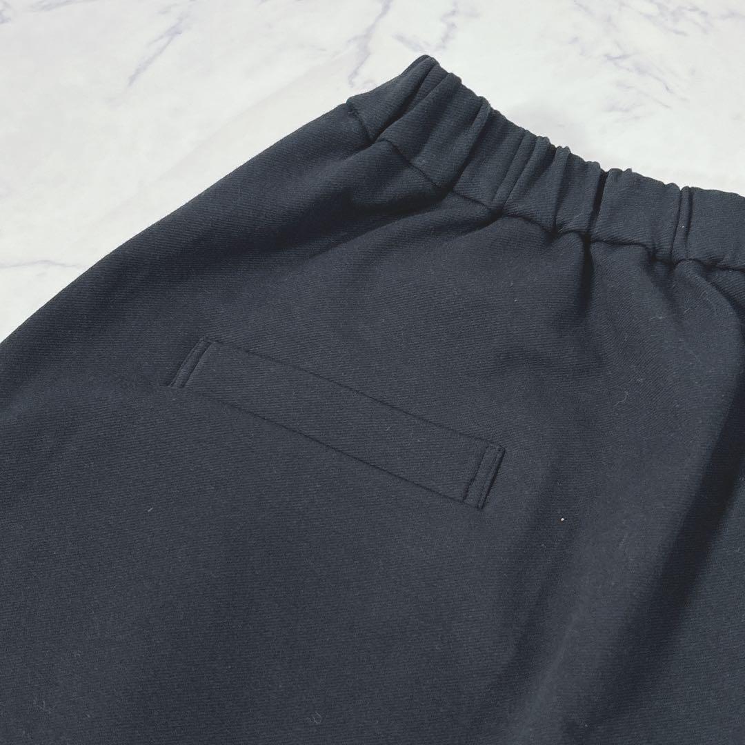 芽風 22AW 裏起毛 ワイドサルエルパンツ　黒　mefu